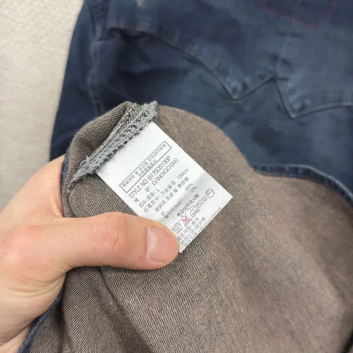 버커루 워싱 스판 데님 청셔츠 L A01648 상품이미지4