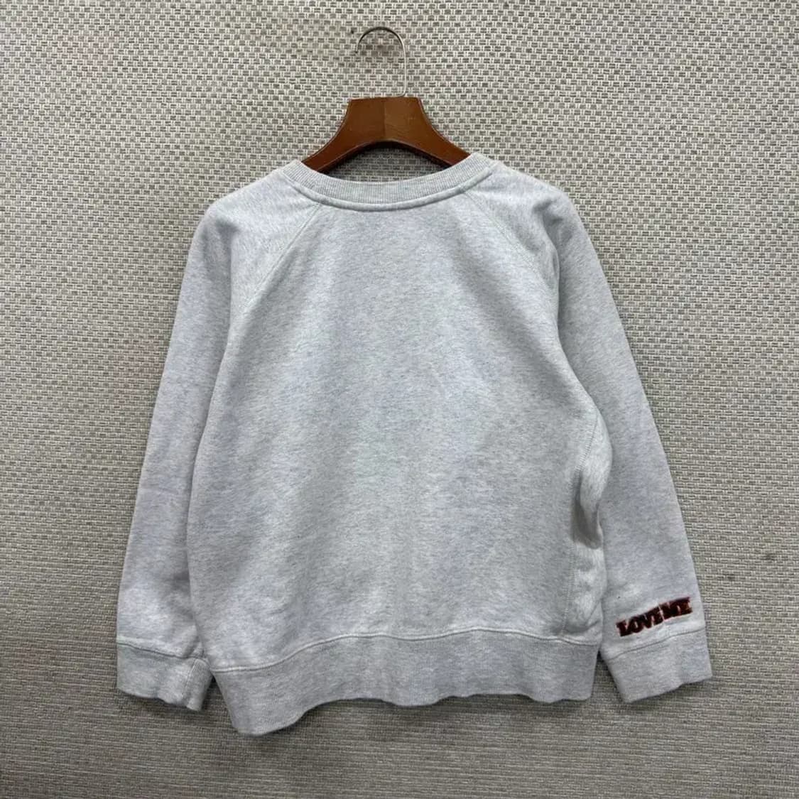 헤지스 캐주얼 자수로고 약기모 크롭 스웻셔츠 맨투맨 95 A01666 상품이미지2