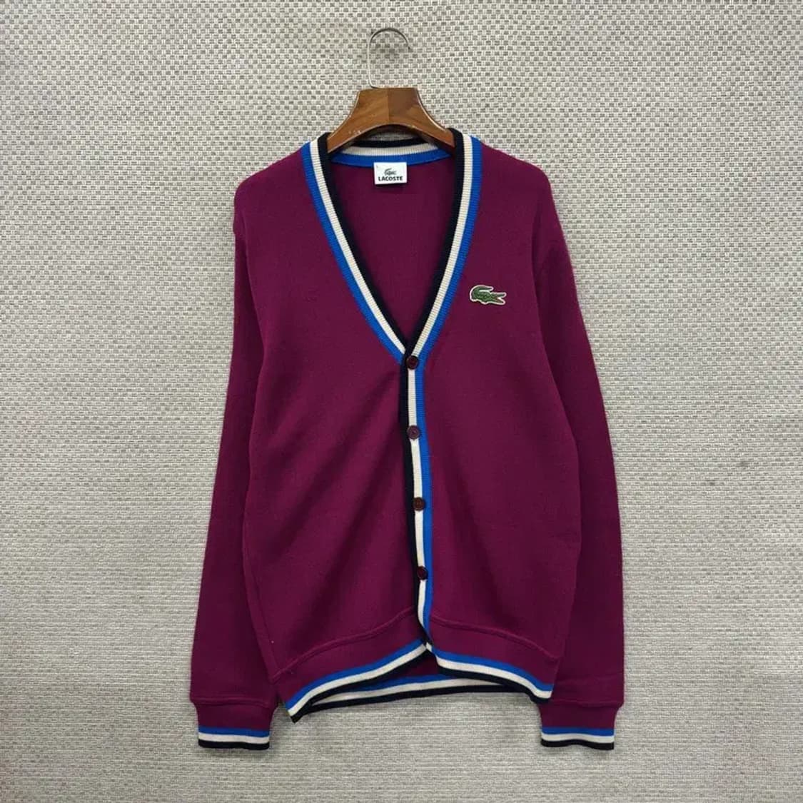 라코스테 올드스쿨 울 니트 가디건 100 A01667 상품이미지1