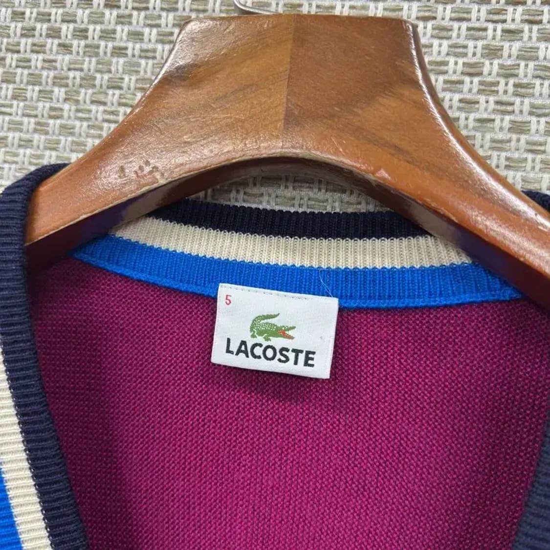 라코스테 올드스쿨 울 니트 가디건 100 A01667 상품이미지3