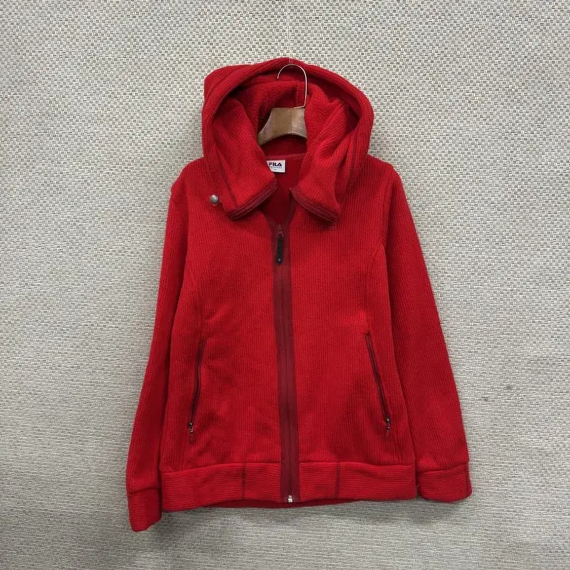 필라 아웃도어 자수로고 플리스 후리스 후드집업 95 A01669 상품이미지1