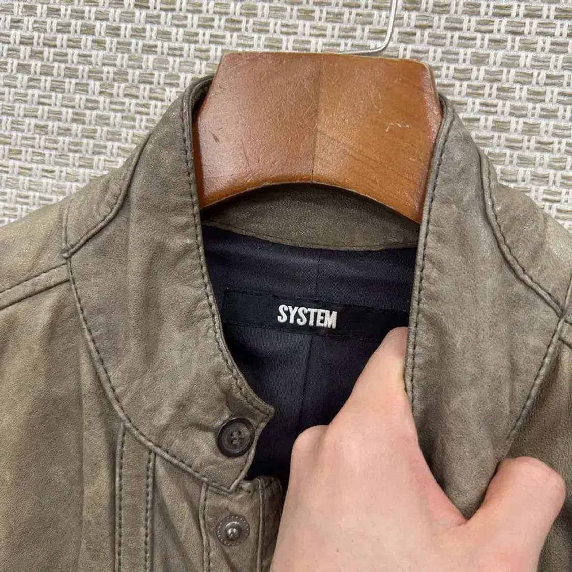 시스템 한섬 올드스쿨 빈티지 양가죽 자켓 100 A01671 상품이미지3