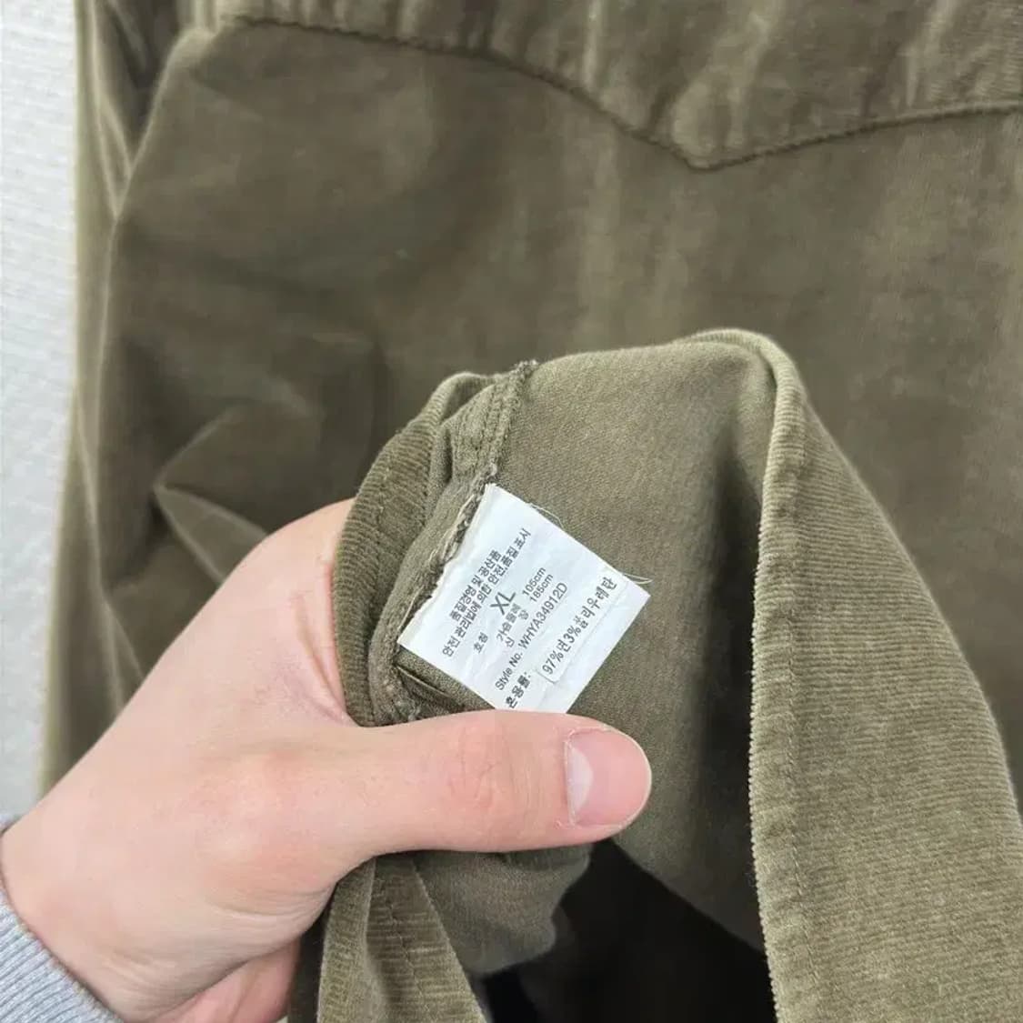 후아유 캐주얼 코듀로이 골덴 긴팔 셔츠 XL A01727 상품이미지4