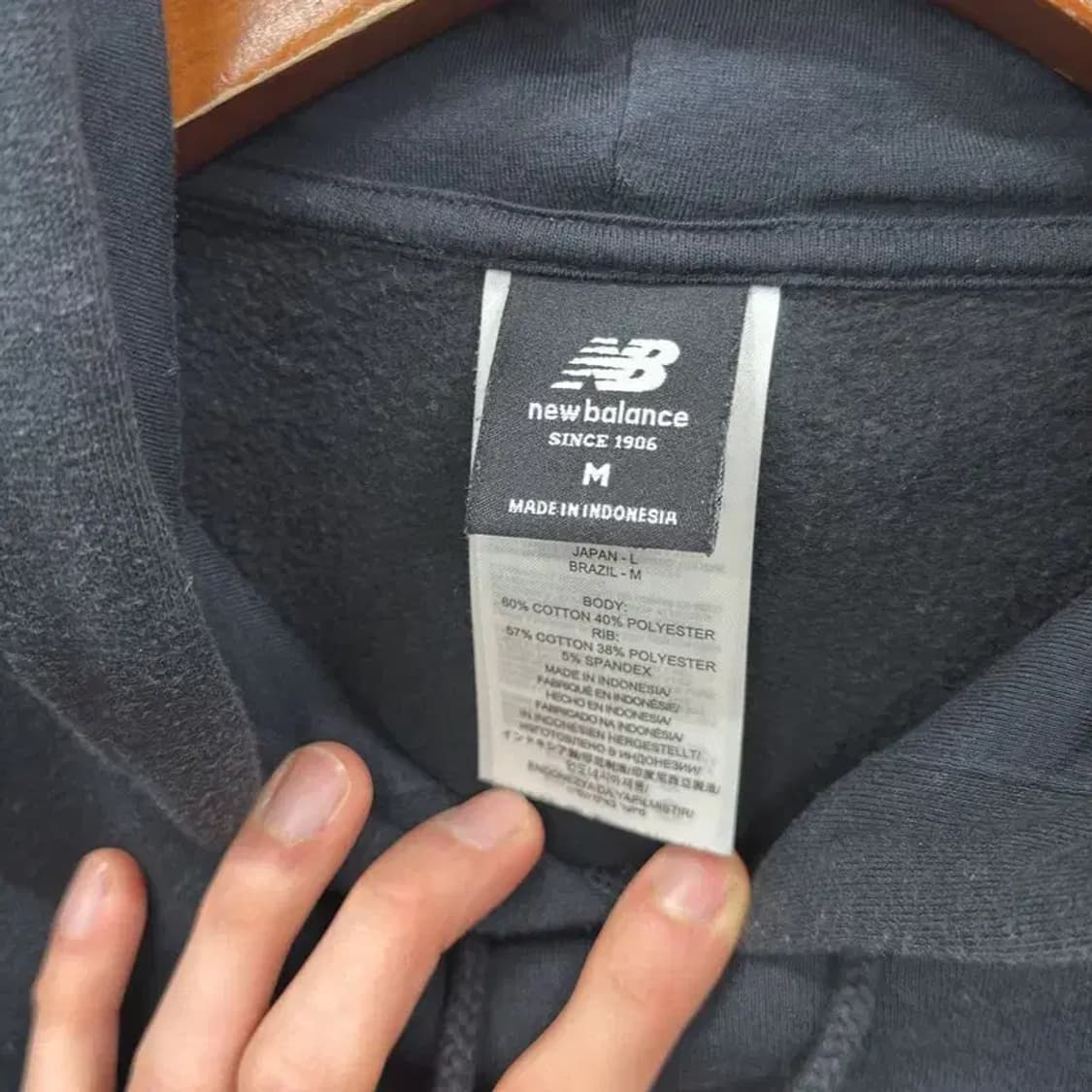 뉴발란스 캐주얼 프린팅로고 약기모 후드티 M A01729 상품이미지3