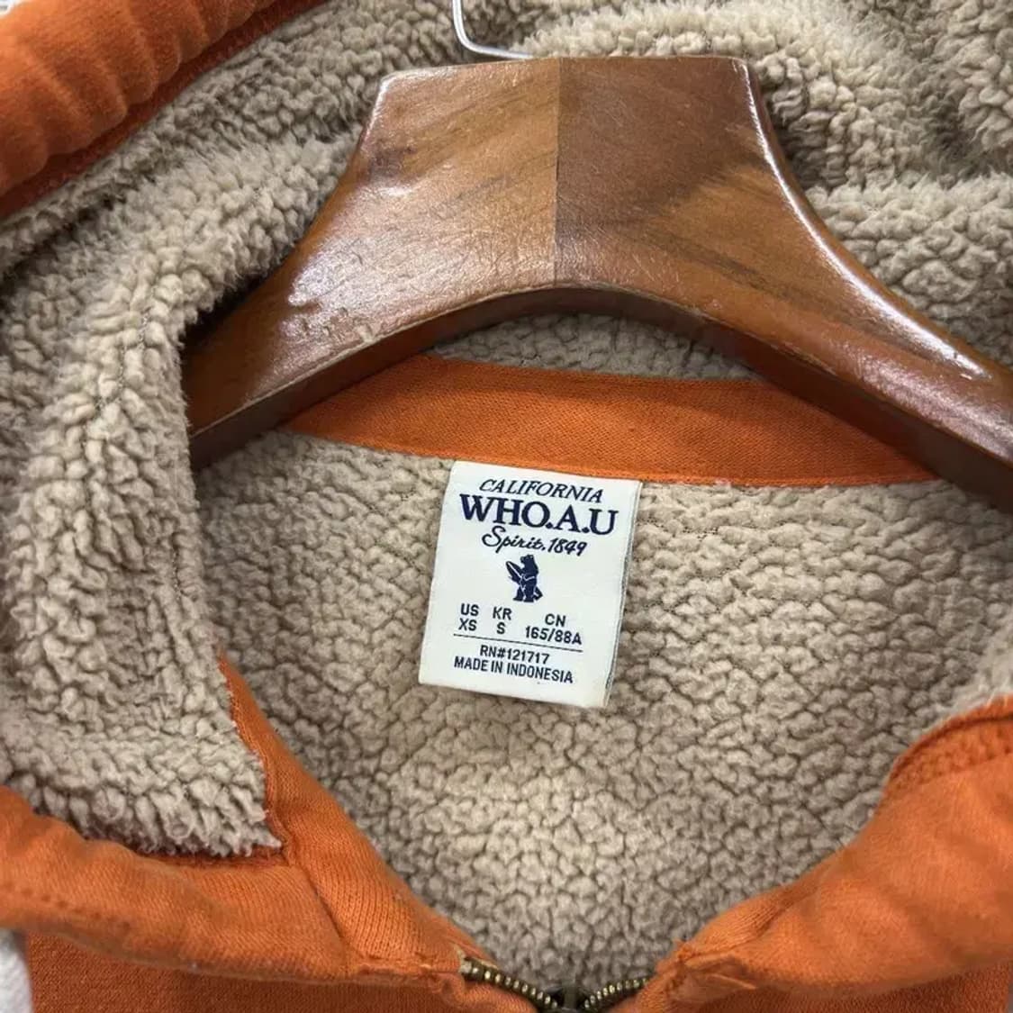 후아유 Y2K 빈티지 양털 후드집업 S A01737 상품이미지3