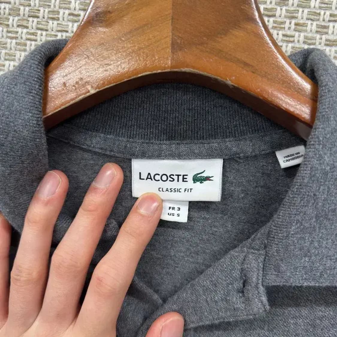 라코스테 캐주얼 자수로고 클래식핏 긴팔카라티 95 A01746 상품이미지3