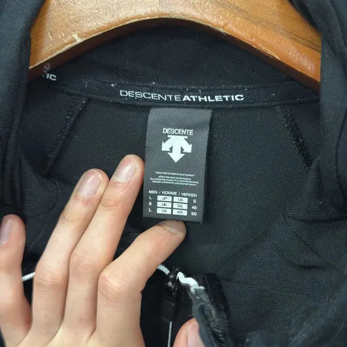 데상트 캐주얼 패치로고 져지 후드집업 L A01745 상품이미지3