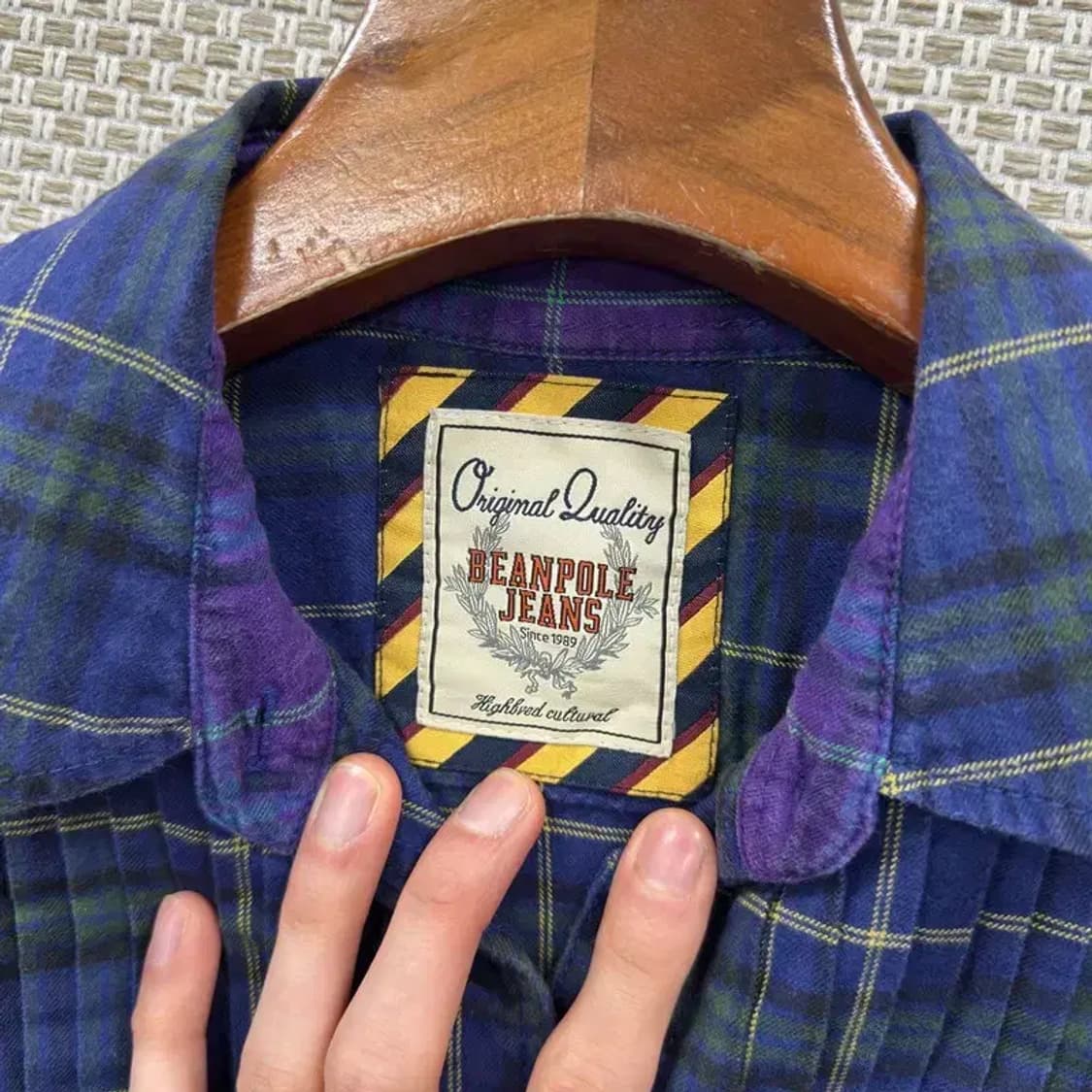 빈폴 캐주얼 큐빅로고 프릴 긴팔 셔츠 85 A01744 상품이미지3