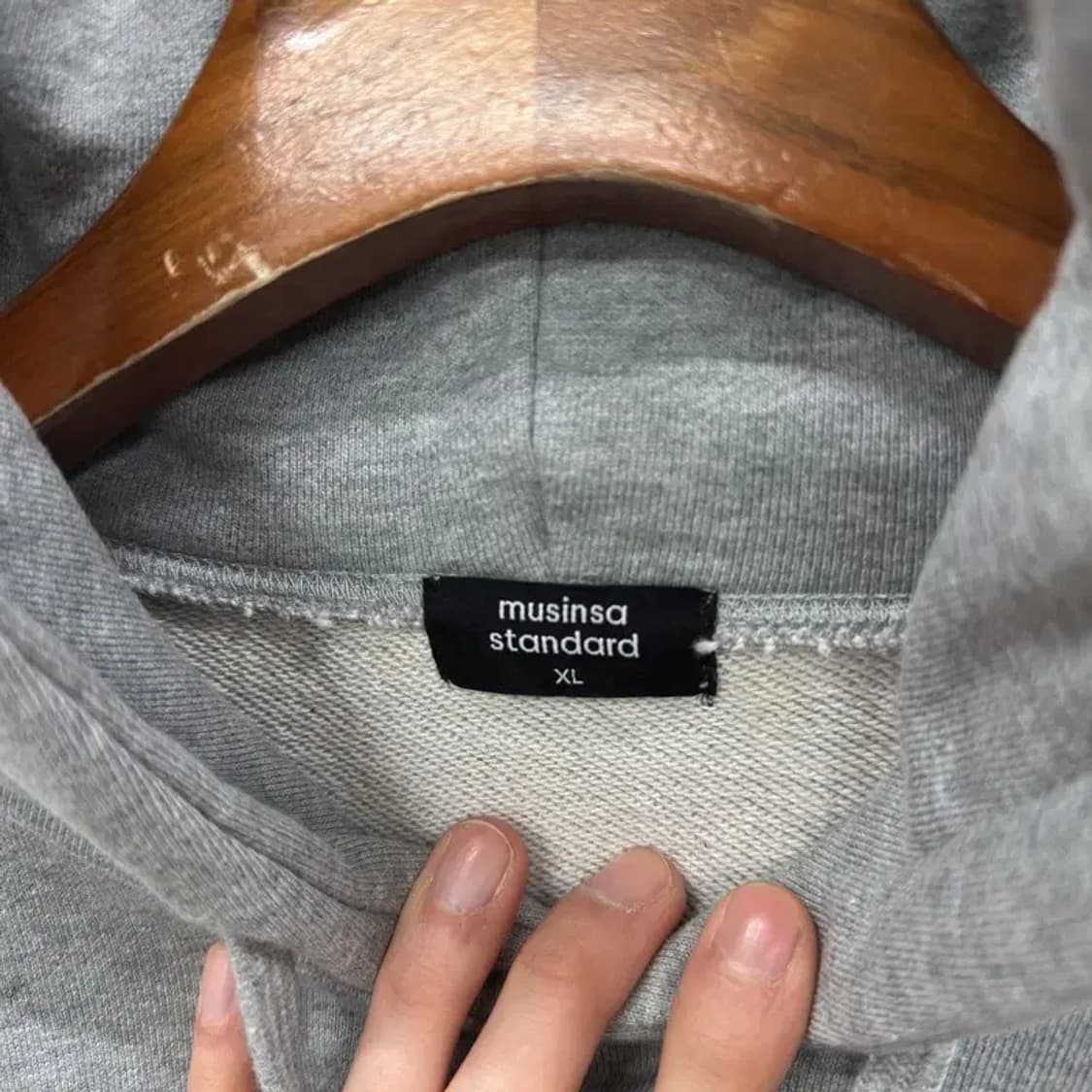 무신사스탠다드 캐주얼 무지 후드티 XL A01733 상품이미지3