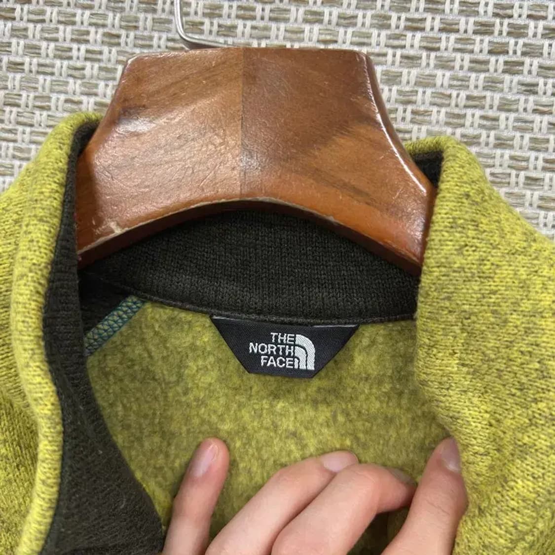 노스페이스 아웃도어 자수로고 반집업 후리스 긴팔티 90(S) A01750 상품이미지3