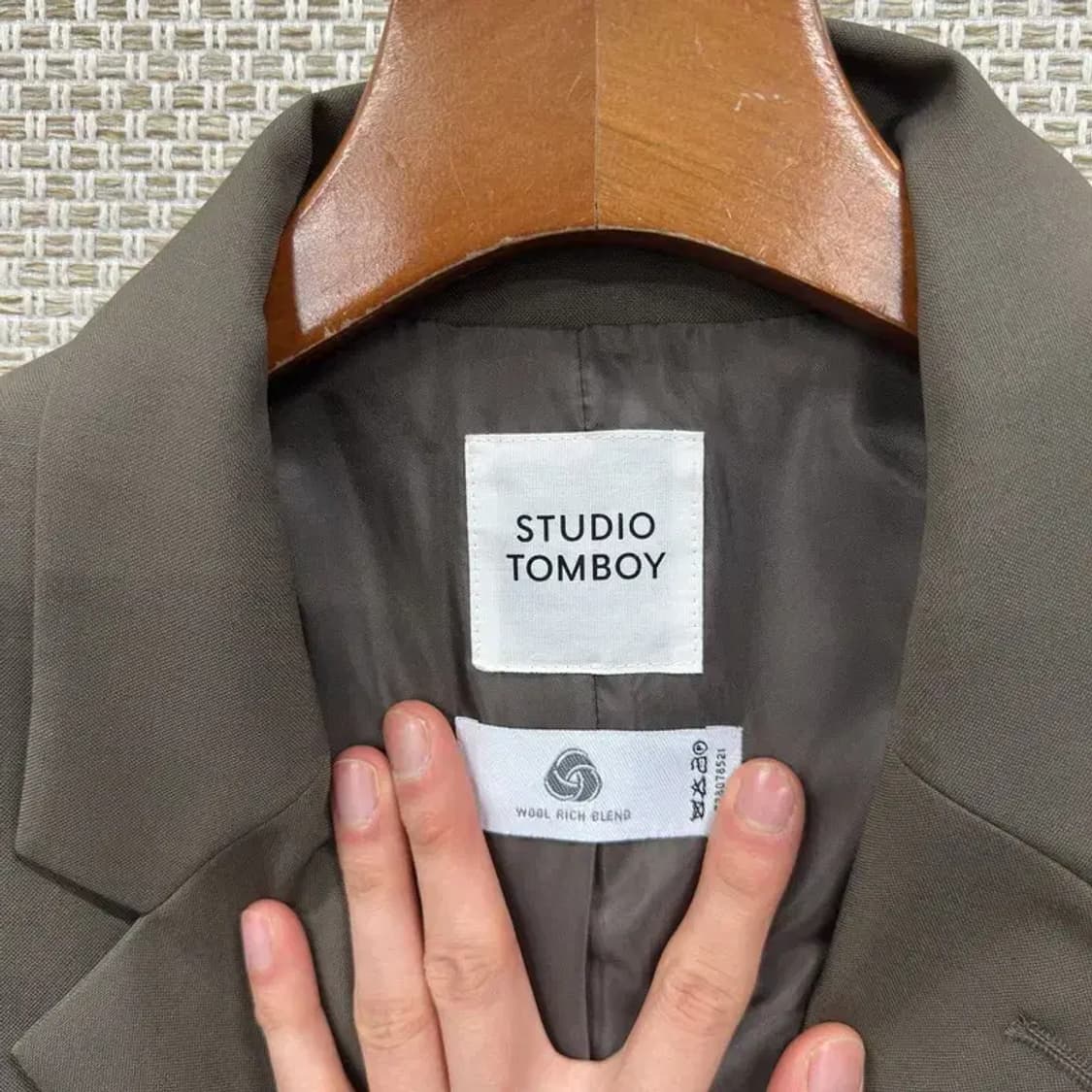 스튜디오톰보이 캐주얼 울리치 오버핏 블레이저 자켓 85 A01726 상품이미지3