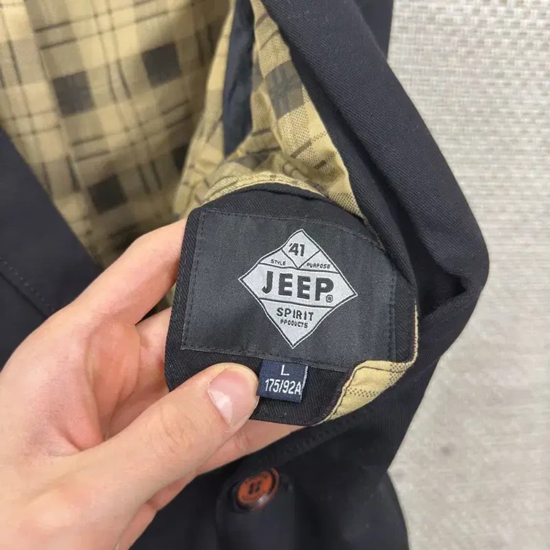 지프 JEEP 캐주얼 버튼 코튼 블레이저 자켓 L A01734 상품이미지3