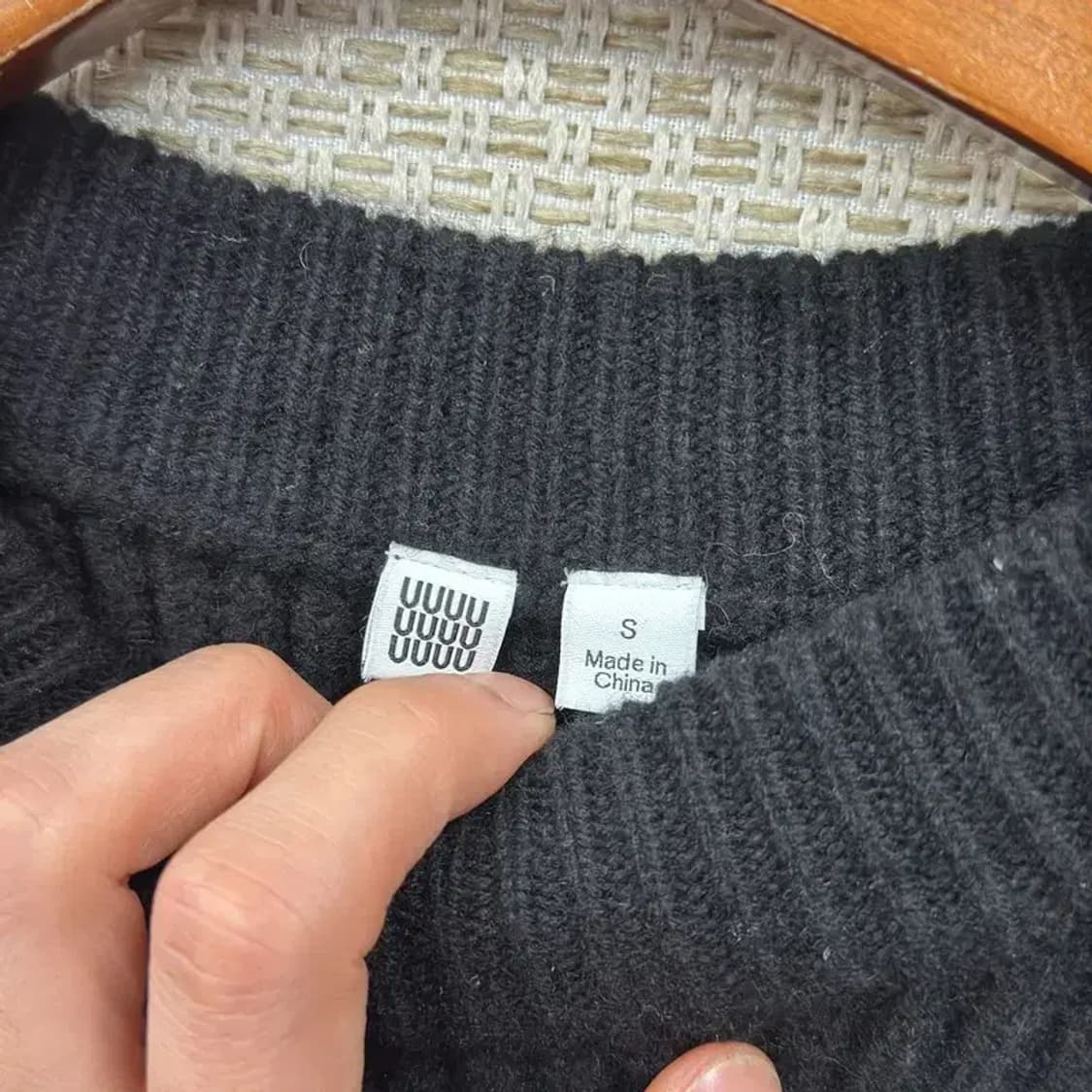 유니클로 U 르메르 크롭 울 니트 스웨터 S A01808 상품이미지3