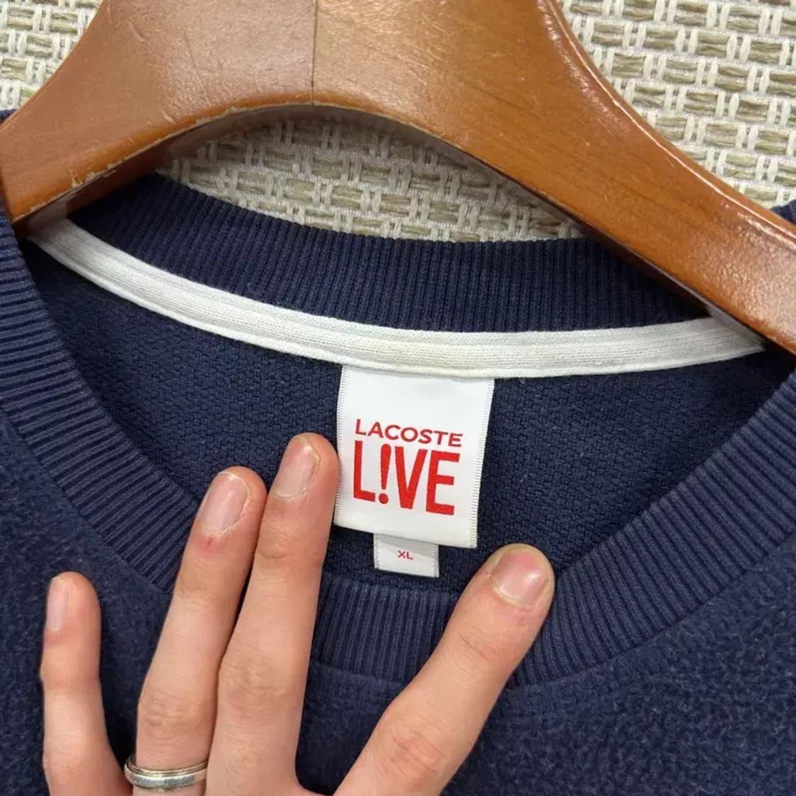 라코스테 캐주얼 플리스 후리스 스웻셔츠 맨투맨 XL A01810 상품이미지3