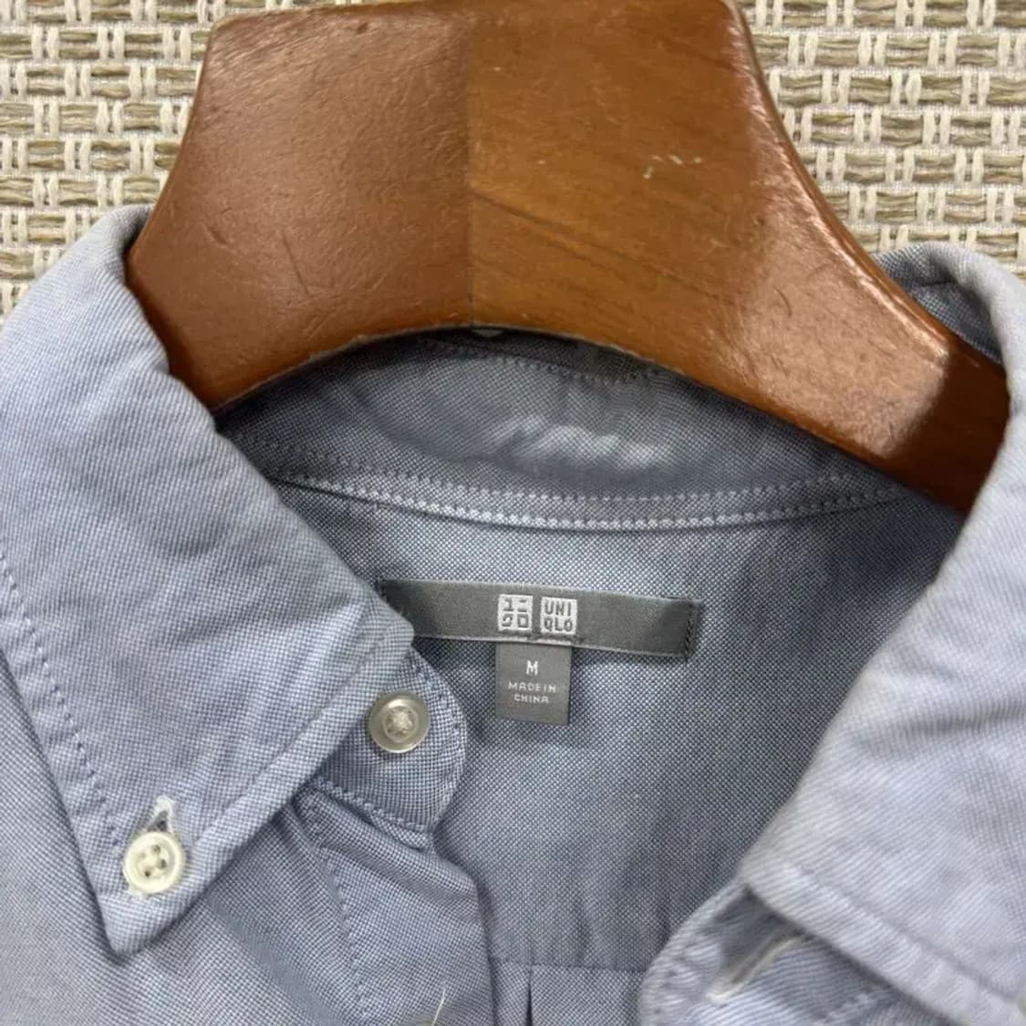 유니클로 캐주얼 소라색 긴팔 셔츠 M A01815 상품이미지3