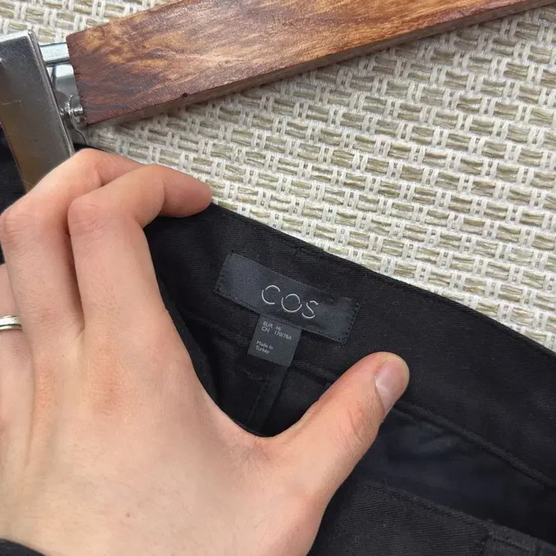 코스 COS 캐주얼 블랙 코튼팬츠 면바지 46 A01841 상품이미지3