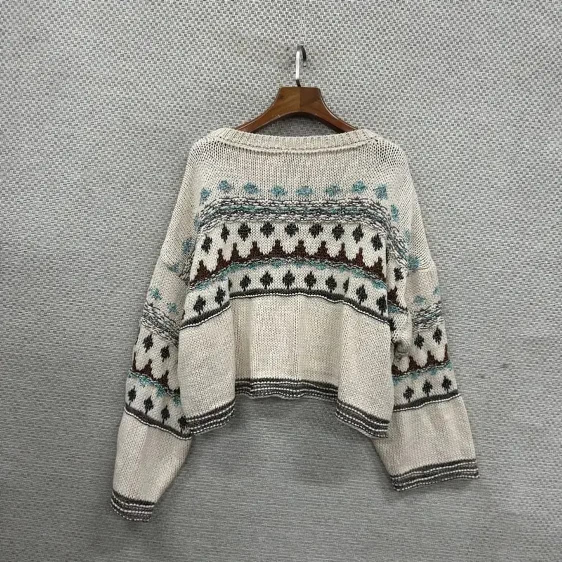 자라 ZARA 에스닉 크롭 코튼 니트 스웨터 S A01825 상품이미지2