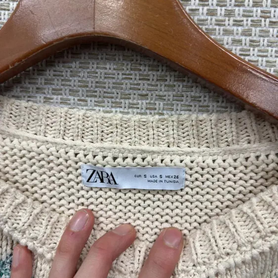 자라 ZARA 에스닉 크롭 코튼 니트 스웨터 S A01825 상품이미지3