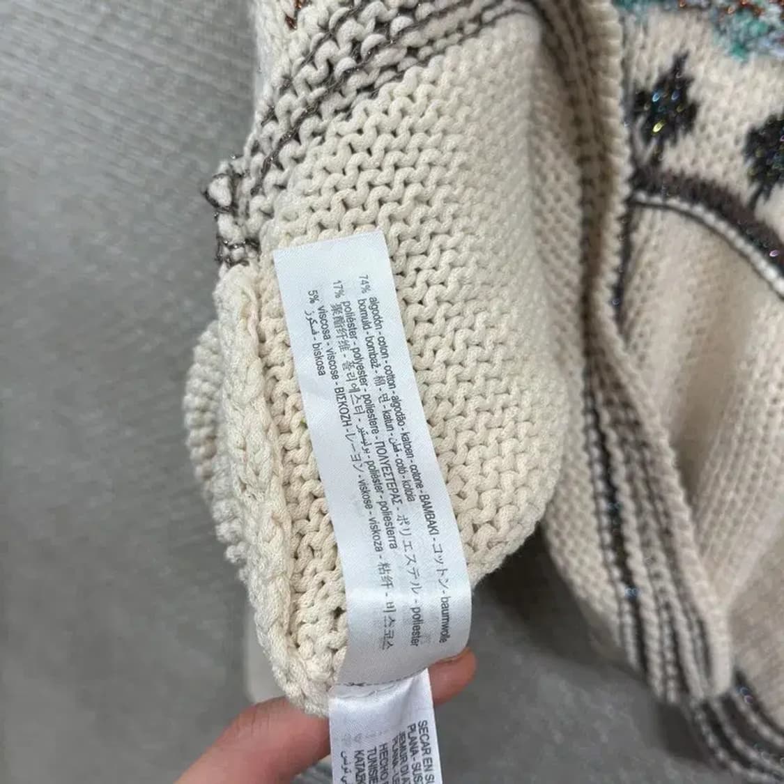 자라 ZARA 에스닉 크롭 코튼 니트 스웨터 S A01825 상품이미지4