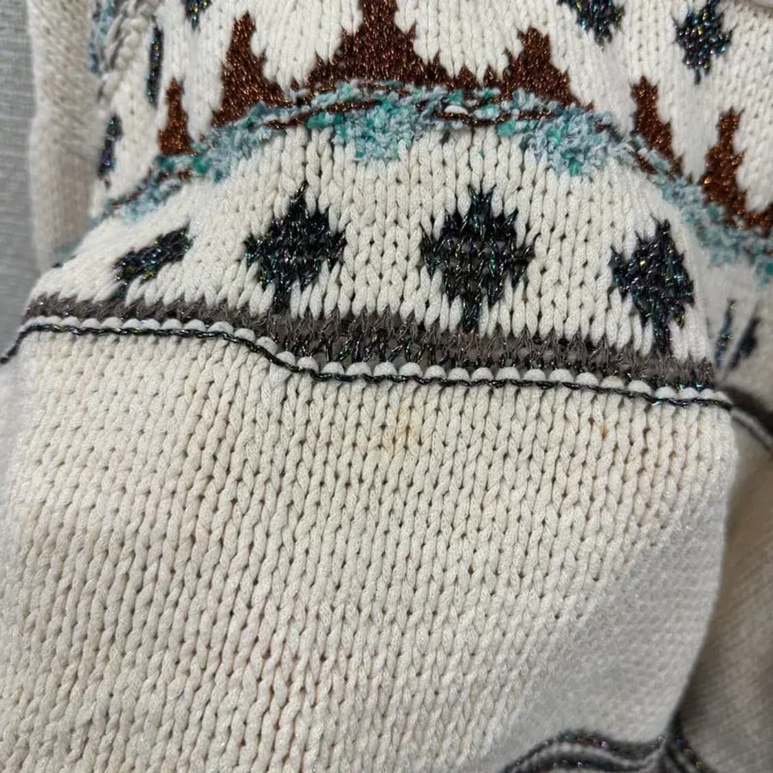 자라 ZARA 에스닉 크롭 코튼 니트 스웨터 S A01825 상품이미지5