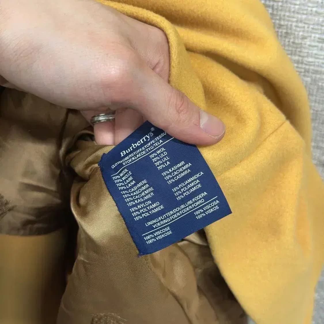 버버리 정품 캐주얼 울 캐시미어 코트 자켓 100 A01830 상품이미지4