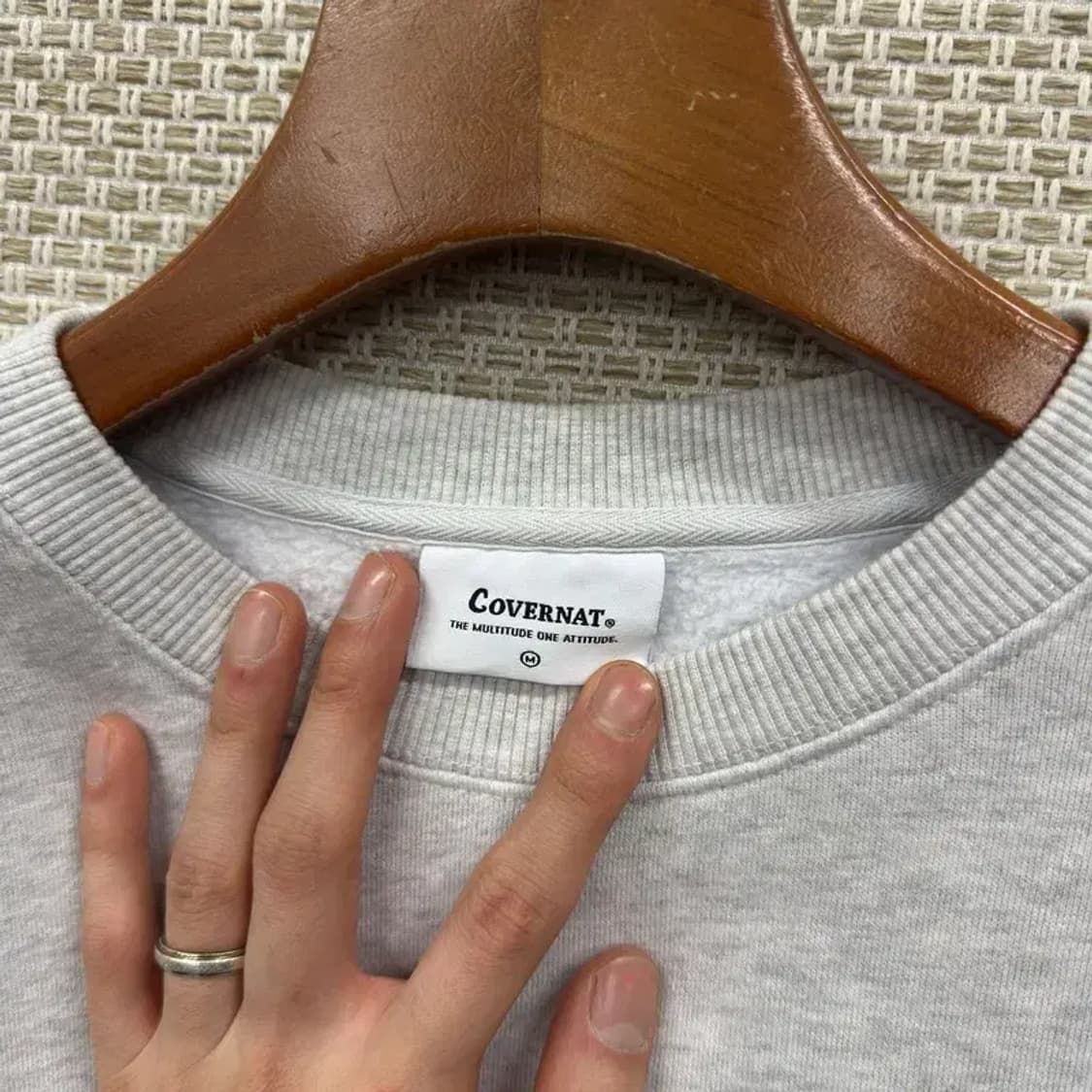 커버낫 캐주얼 빅로고 약기모 스웻셔츠 맨투맨 M A01826 상품이미지3