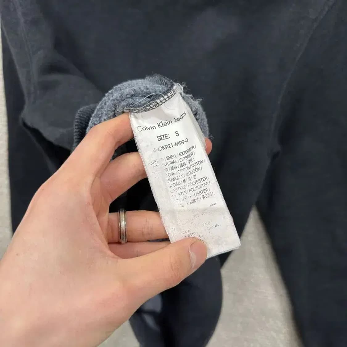 캘빈클라인 캐주얼 프린팅로고 약기모 스웻셔츠 맨투맨 S A01883 상품이미지4