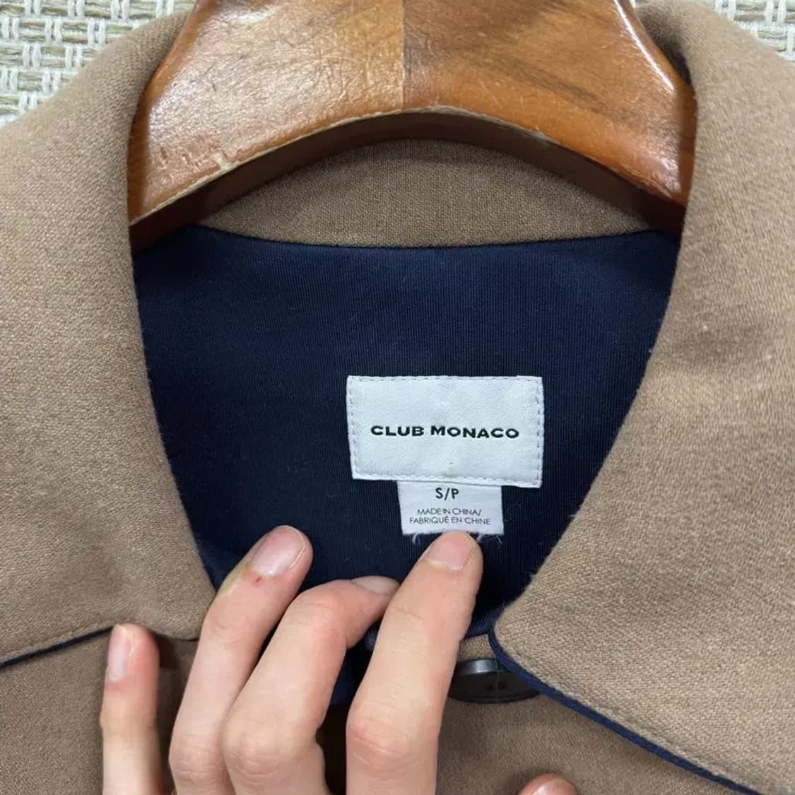 클럽모나코 캐주얼 배색 울 롱 코트 자켓 S A01886 상품이미지3