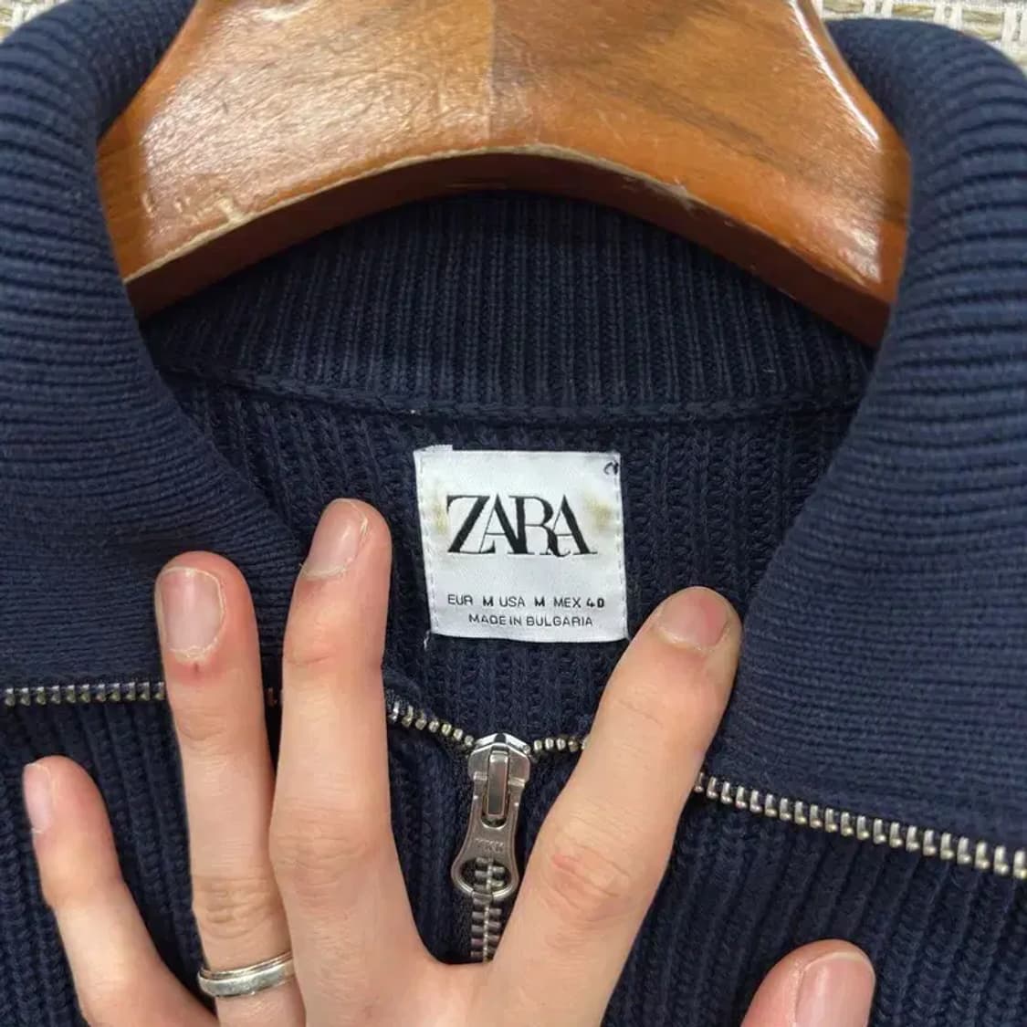 자라 ZARA 캐주얼 반집업 니트 스웨터 M A01909 상품이미지3