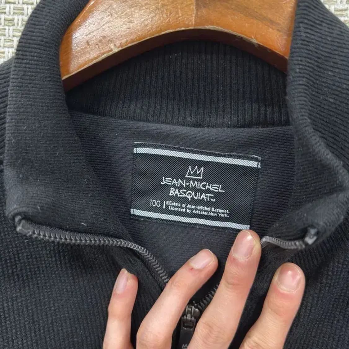 장미쉘바스키아 캐주얼 울 니트 집업 가디건 점퍼 100 A01911 상품이미지3