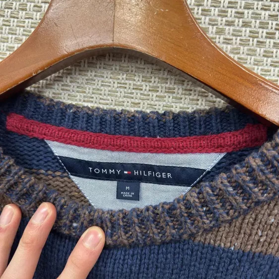 타미힐피거 캐주얼 자수로고 스프링클 니트 스웨터 M A01971 상품이미지3