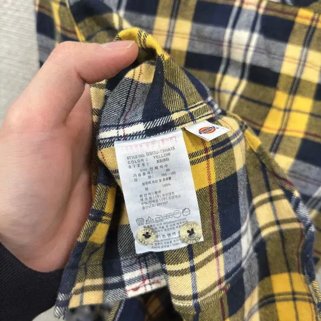 디키즈 캐주얼 투포켓 플란넬 셔츠 XS A01982 상품이미지4