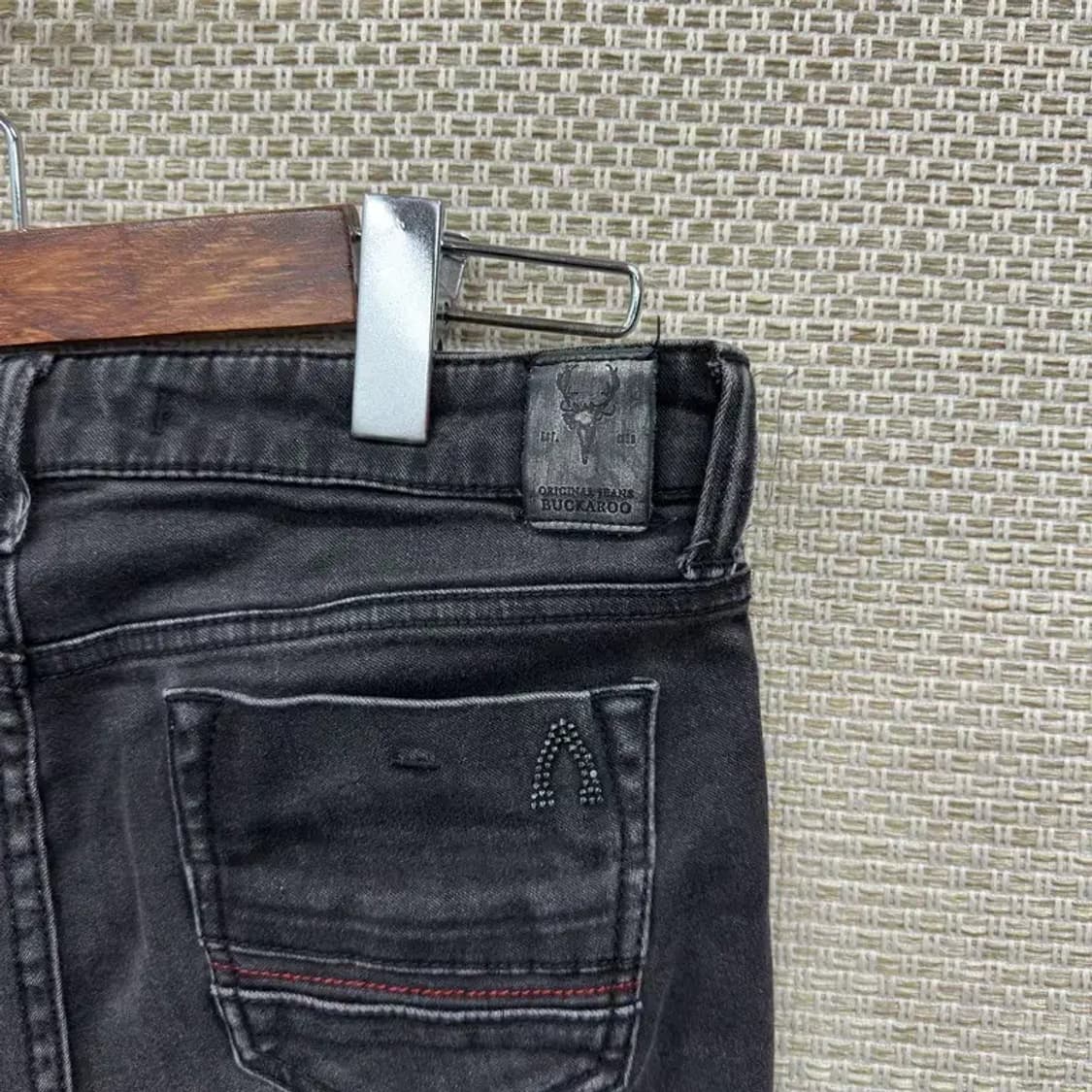 버커루 올드스쿨 블랙진 스판 데님 흑청바지 27인치 A01993 상품이미지3