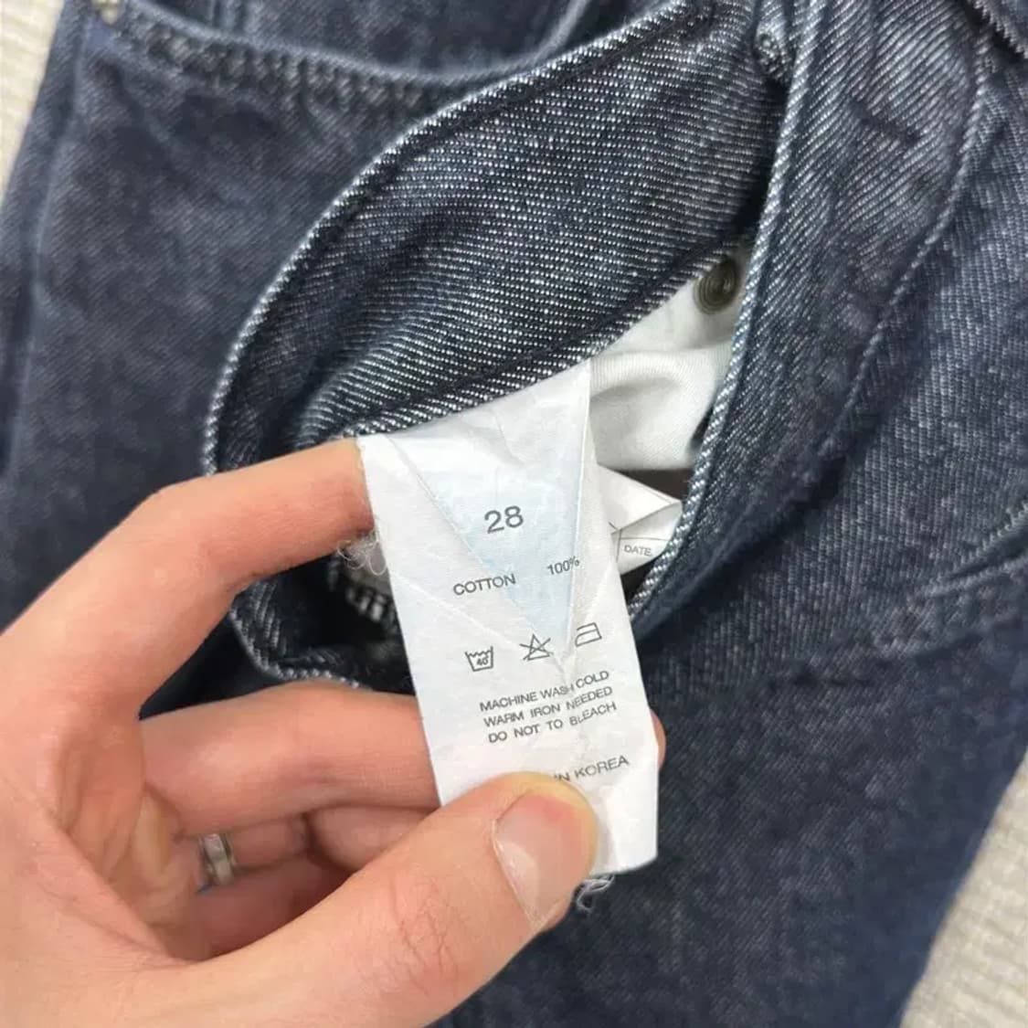 인스턴트데님 캐주얼 일자핏 데님 청바지 28인치 A01997 상품이미지5