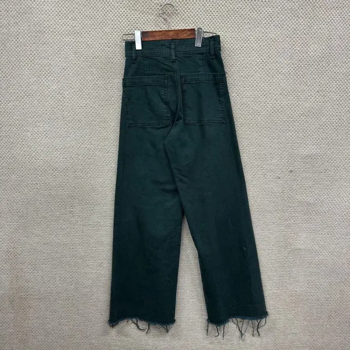 자라 ZARA 캐주얼 컷팅 와이드핏 그린 청바지 24인치 A01999 상품이미지2