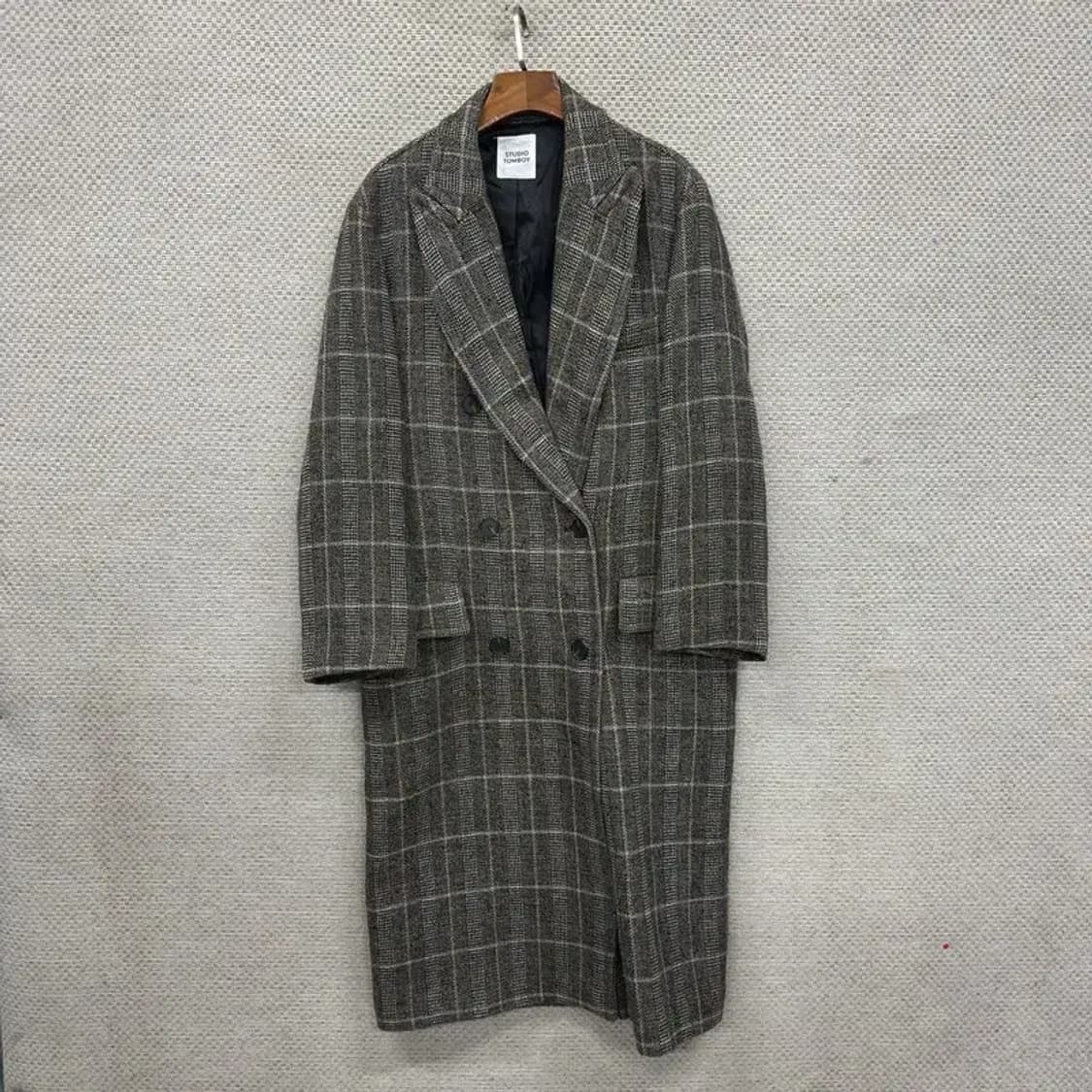 스튜디오톰보이 캐주얼 버튼 울 롱 코트 자켓 F A02044 상품이미지1