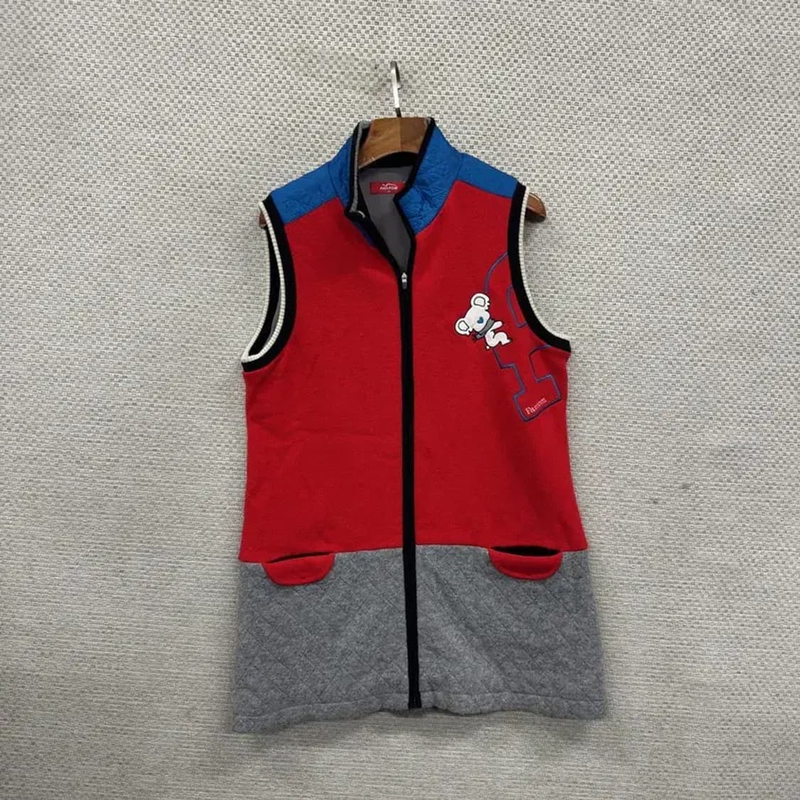 팬텀 골프 울 니트 집업 조끼 베스트 100 A02052 상품이미지1