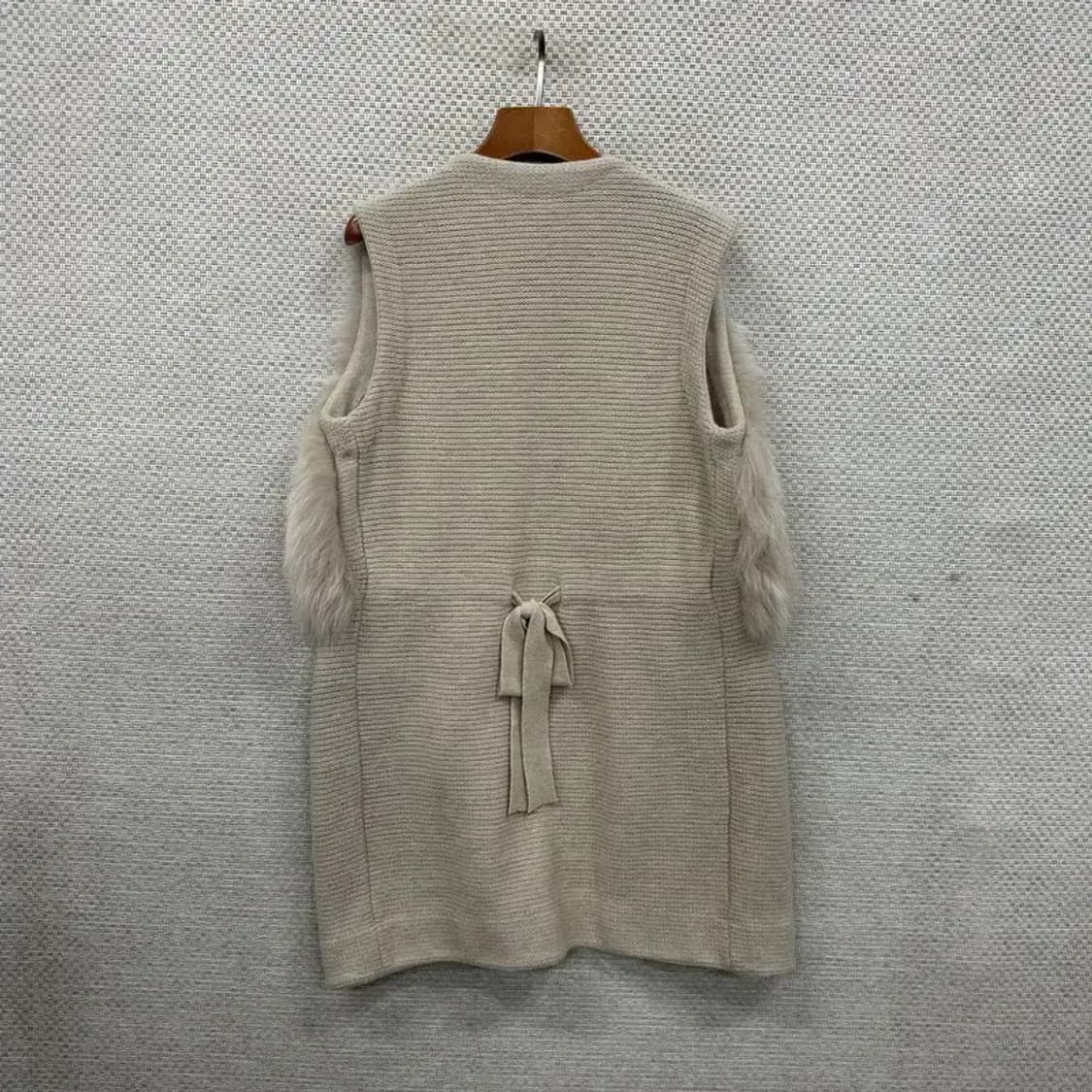 LESHOP 르샵 여우퍼 울 조끼 니트 가디건 베스트 55 A02060 상품이미지2