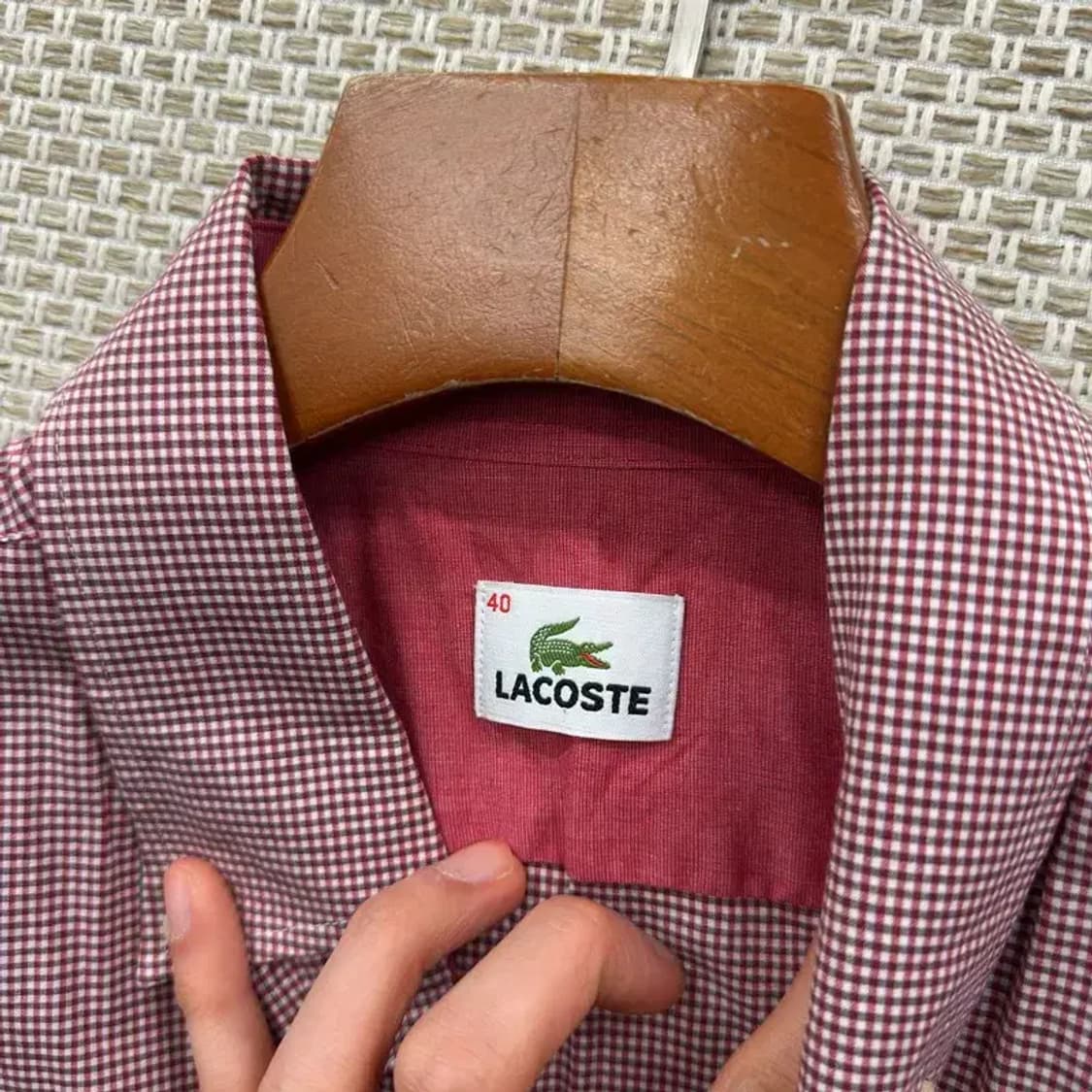 라코스테 캐주얼 자수로고 긴팔 셔츠 100 A02079 상품이미지3