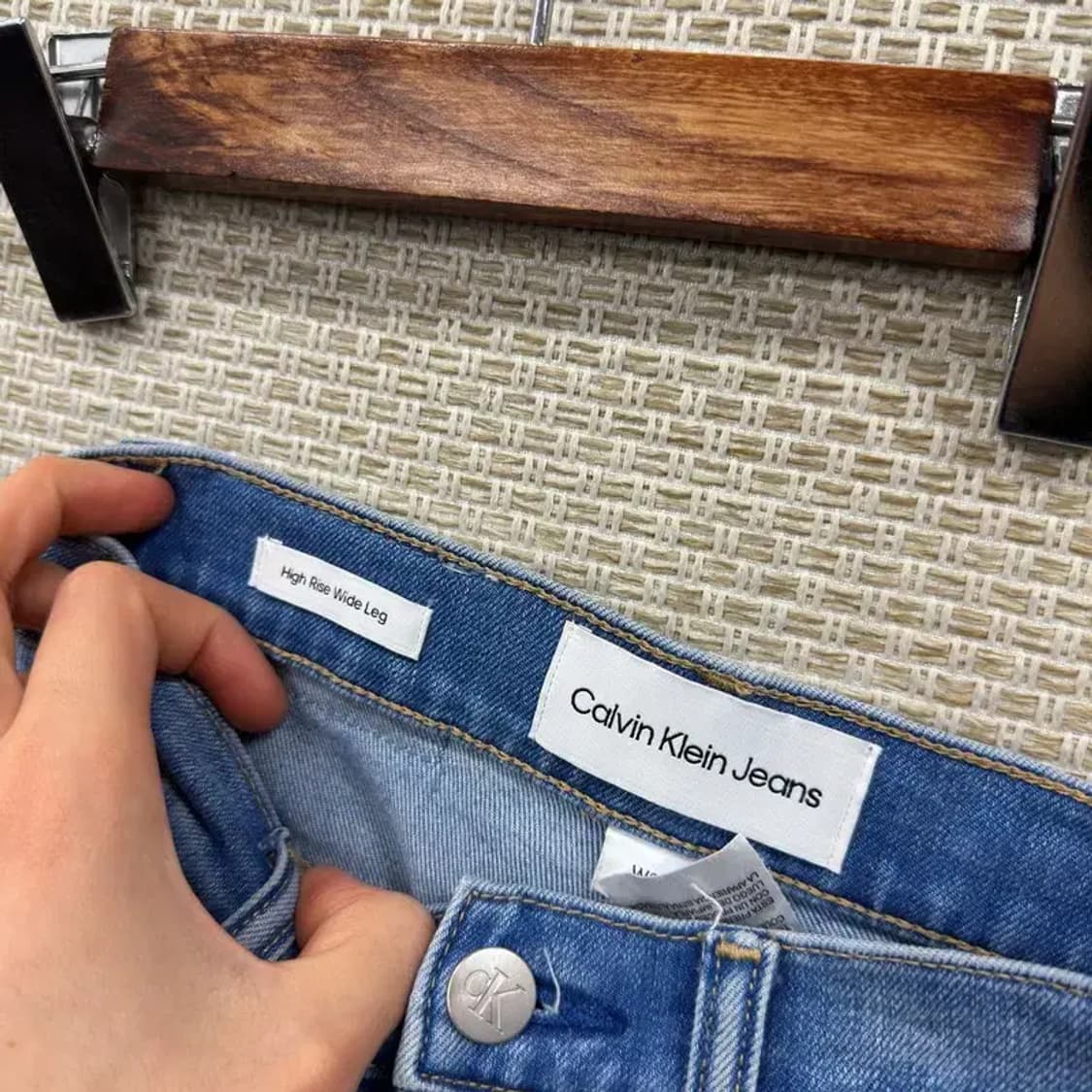 캘빈클라인 캐주얼 와이드핏 스판 데님 청바지 24인치 A02081 상품이미지4