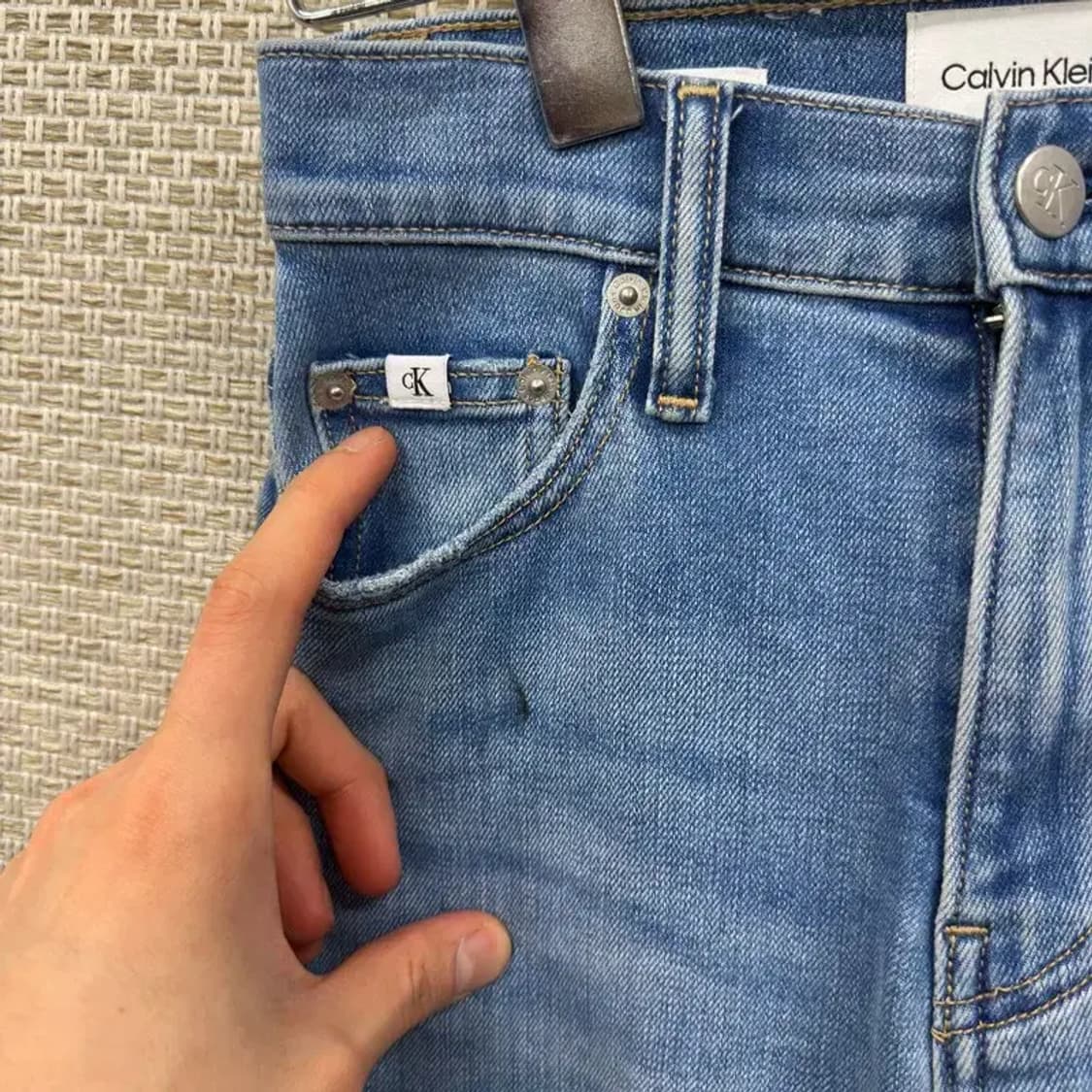 캘빈클라인 캐주얼 와이드핏 스판 데님 청바지 24인치 A02081 상품이미지7