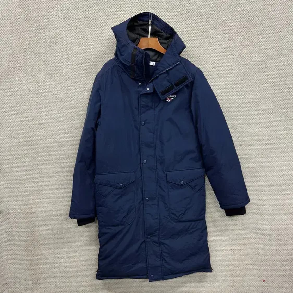 리복 프린팅로고 깃털 다운 롱 패딩 점퍼 S A02069 상품이미지1