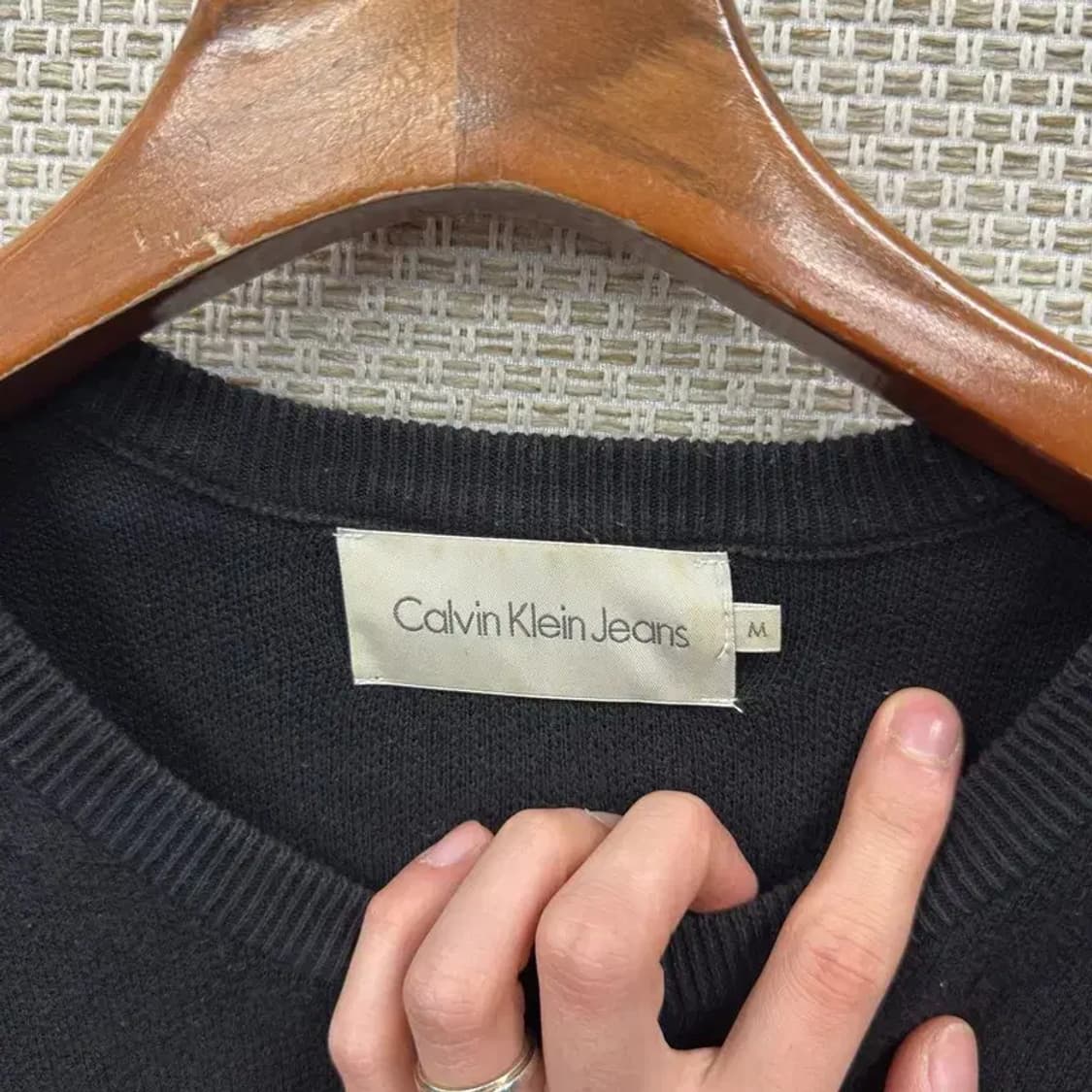 캘빈클라인 캐주얼 비스코스 니트 스웨터 M A02067 상품이미지3