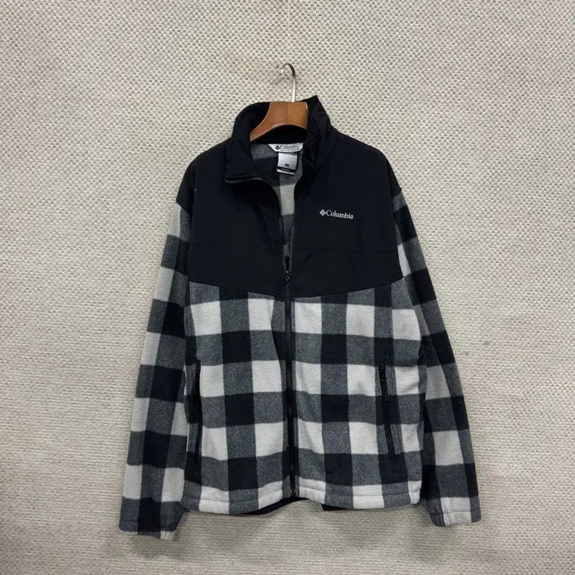 콜럼비아 아웃도어 자수로고 배색 플리스 후리스 집업 L A02075 상품이미지1