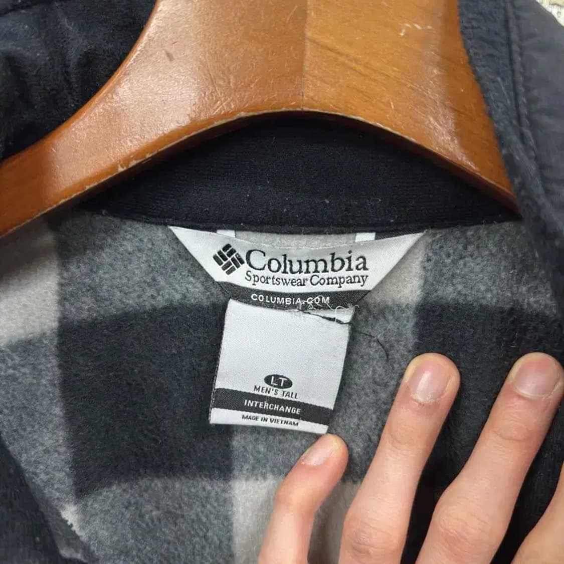 콜럼비아 아웃도어 자수로고 배색 플리스 후리스 집업 L A02075 상품이미지3