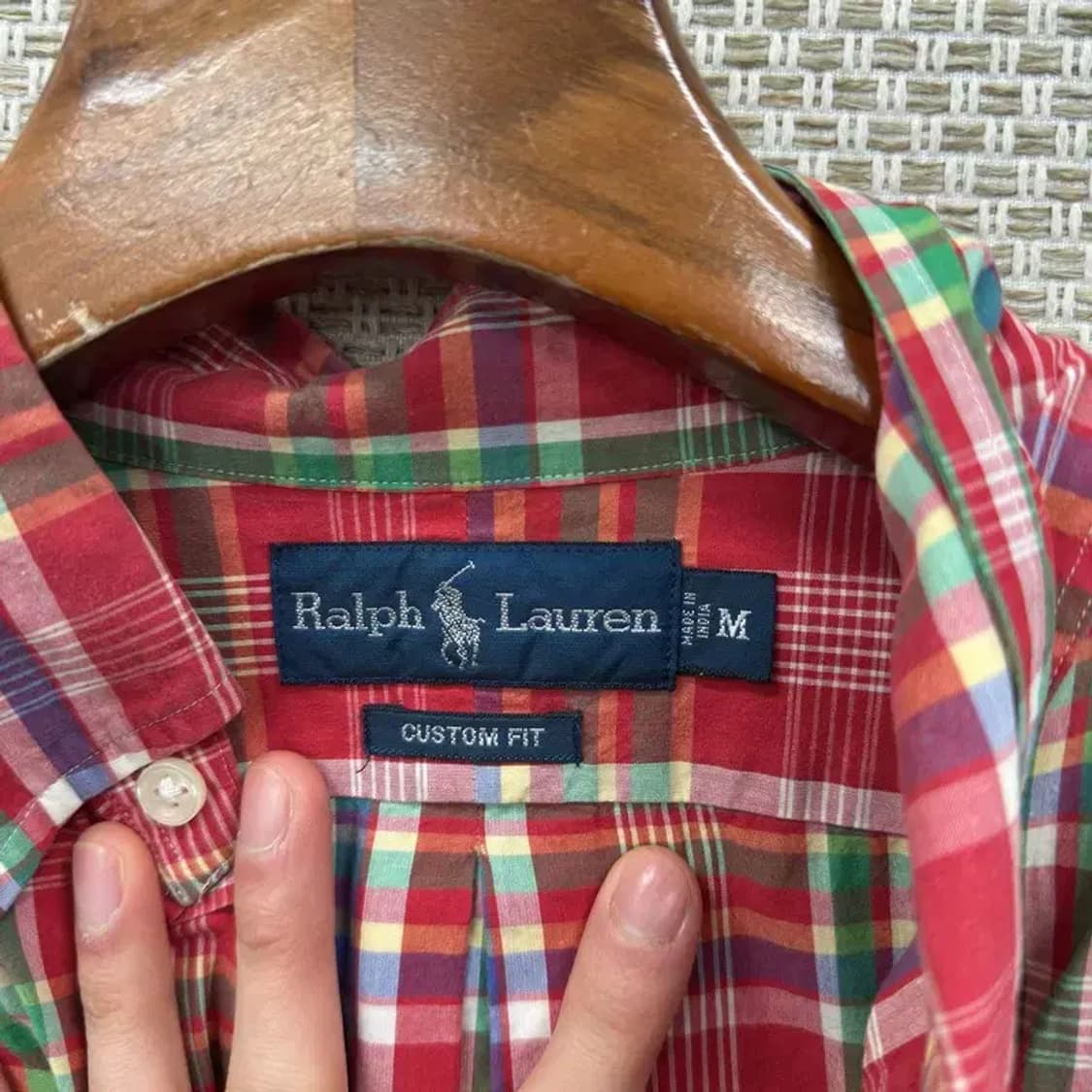 폴로 랄프로렌 캐주얼 자수로고 빈티지체크 셔츠 M A02130 상품이미지3