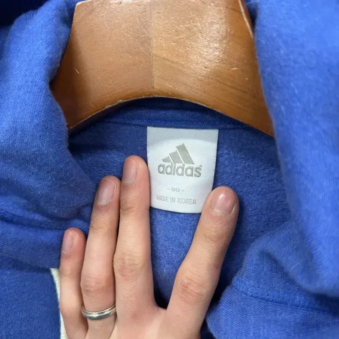 아디다스 캐주얼 자수로고 약기모 후드집업 90 A02136 상품이미지3