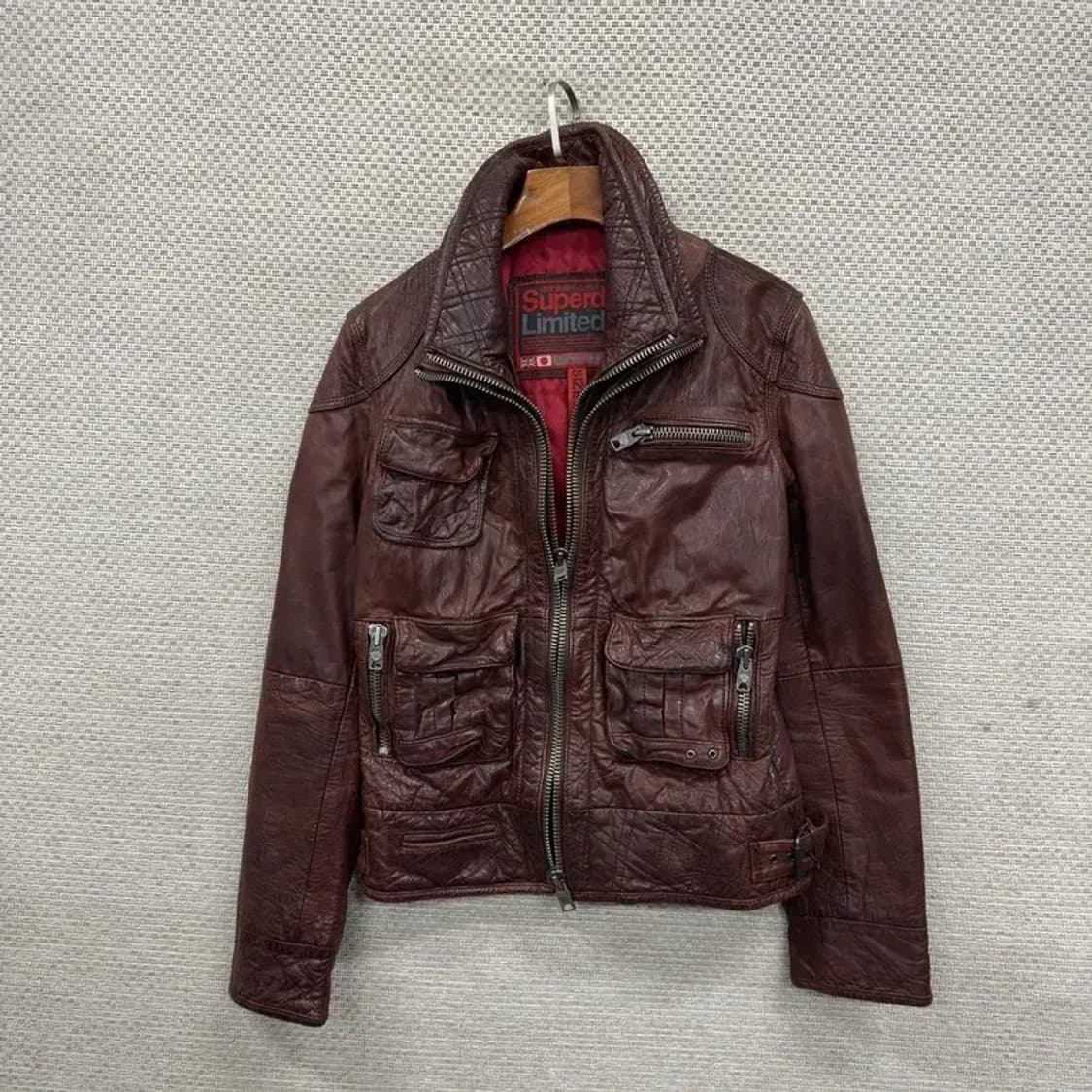 슈퍼드라이 올드스쿨 라이더 리얼레더 가죽자켓 S A02145 상품이미지1