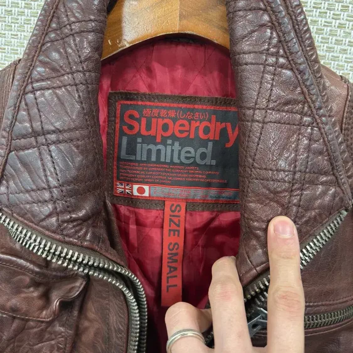 슈퍼드라이 올드스쿨 라이더 리얼레더 가죽자켓 S A02145 상품이미지3