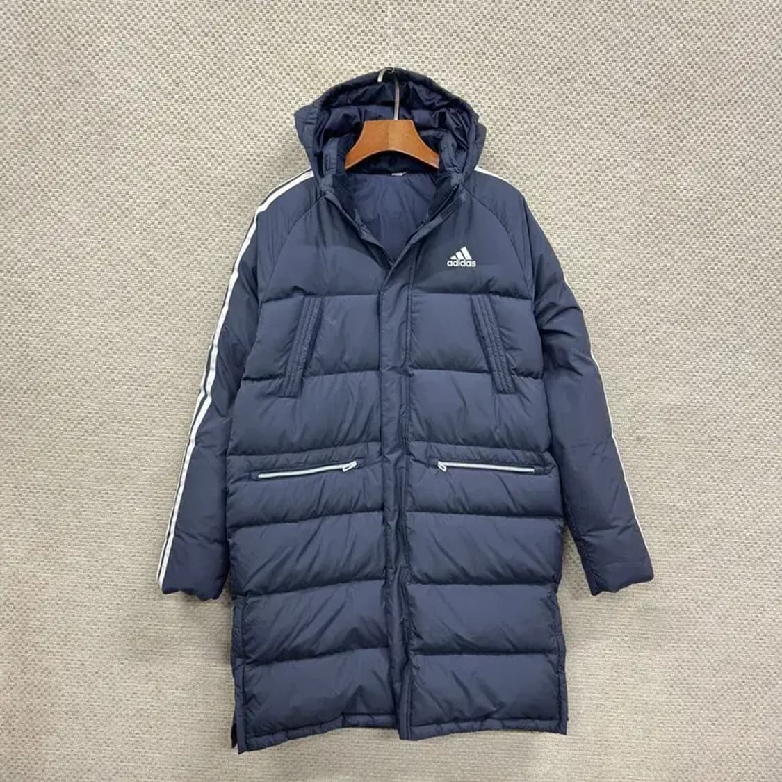 아디다스 캐주얼 프린팅로고 롱 패딩 점퍼 95 A02154 상품이미지1